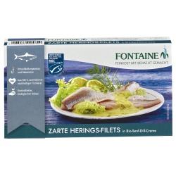 Heringsfilets in Senf-Dill-Creme