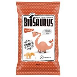 Mais-Snacks BioSaurus mit Ketchup