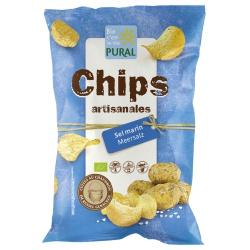 Kartoffelchips mit Schale, gesalzen