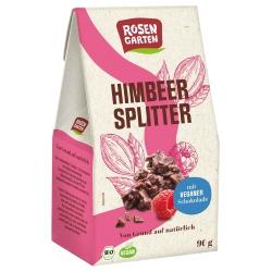 Himbeer-Splitter in veganer Schokolade