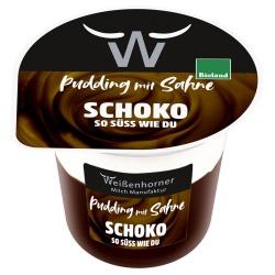 Schoko-Pudding mit Sahne