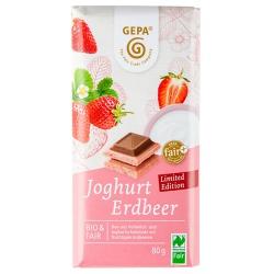 Weiße Joghurtschokolade & Vollmilchschokolade mit Erdbeere