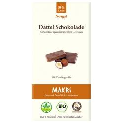 Dattel-Schokolade mit Nougat ohne raffinierten Zucker