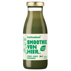 Smoothie mit Spinat, Minze & Rhabarber