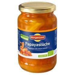 Papayastücke im Glas