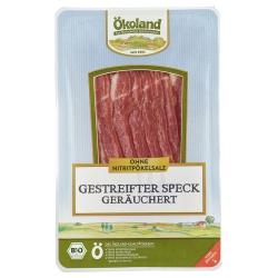 Gestreifter Speck, geräuchert, geschnitten