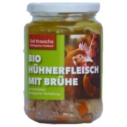 Hühnerfleisch mit Brühe