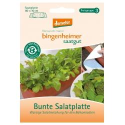 Bunte Salatplatte für den Balkonkasten