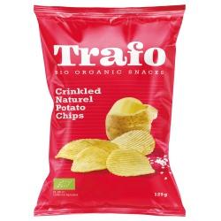 Geriffelte Kartoffelchips, gesalzen