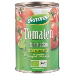 Tomaten mit Basilikum, fein-stückig